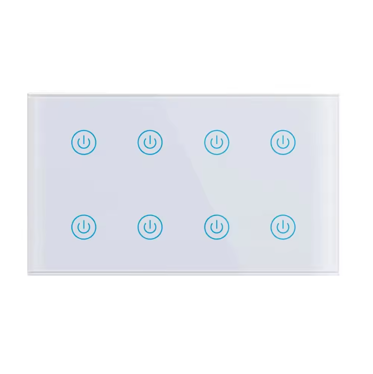 [SW-108-W] Light Switch 8 Gang (White)