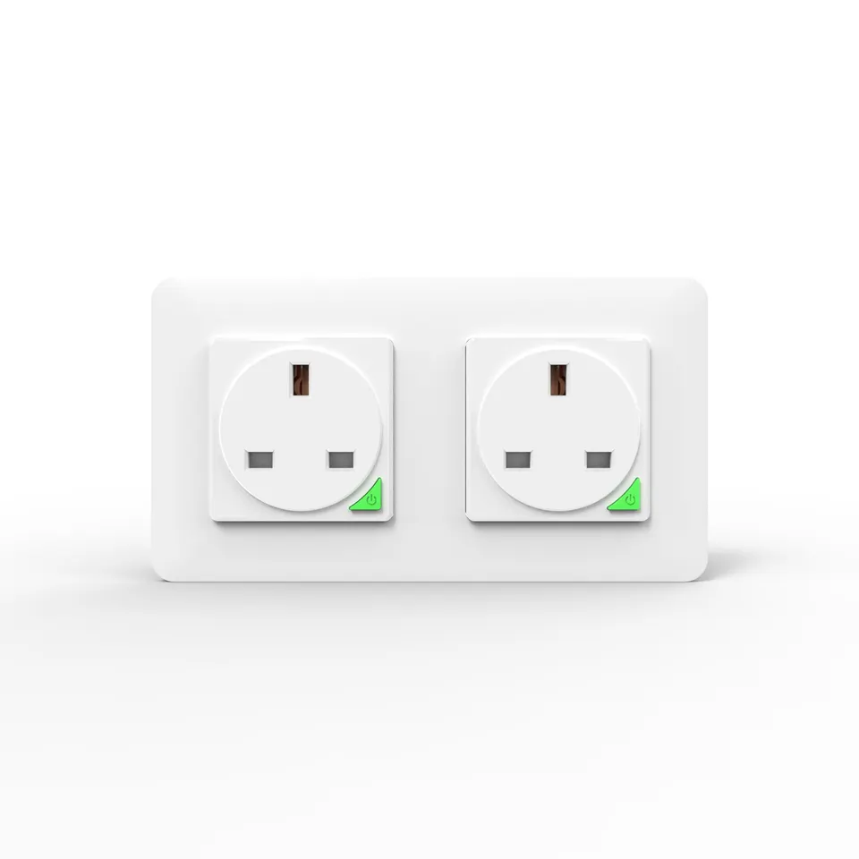 [SK-103-2-W-WiFi] Dual Socket Universal Plastic (White)